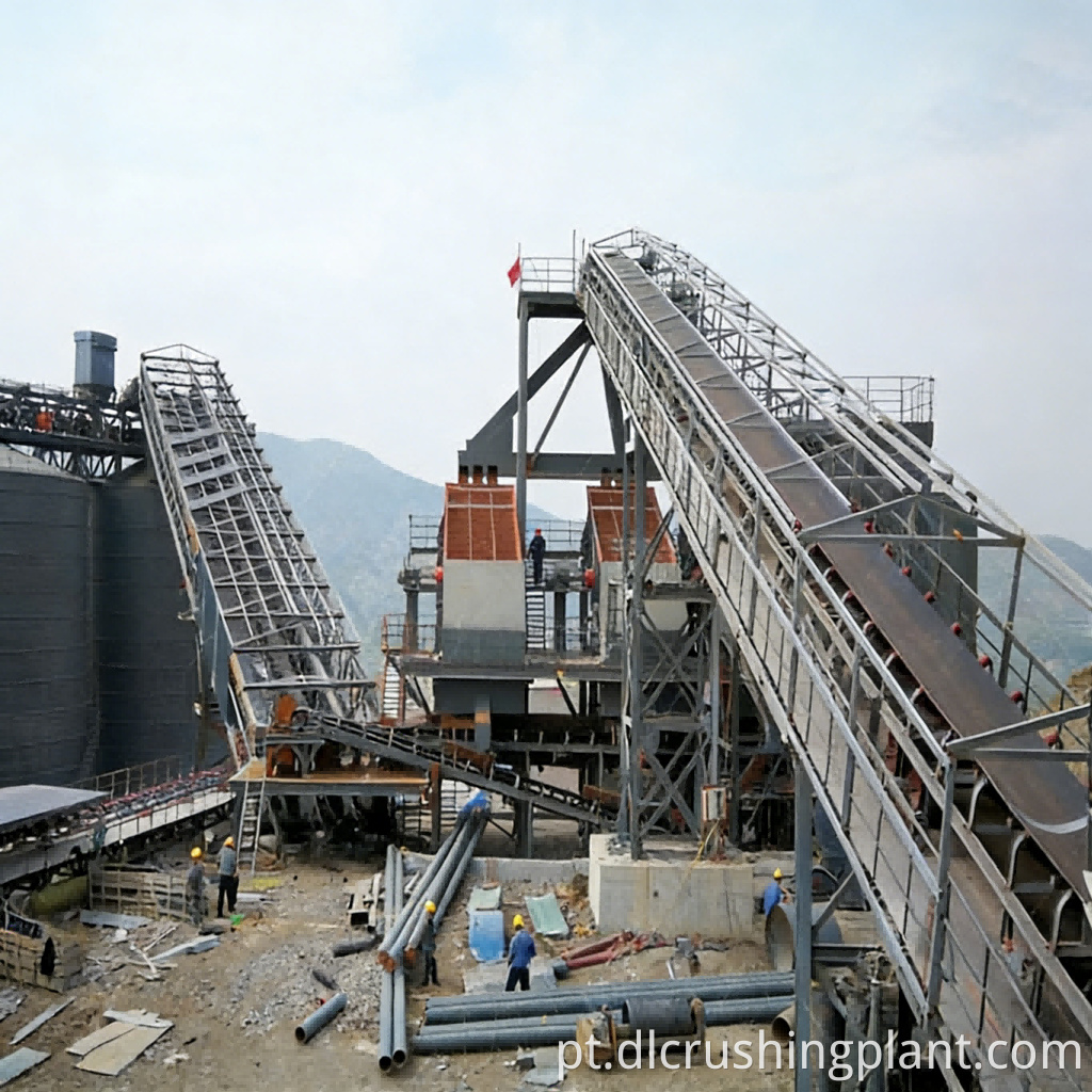Enclosed limestone crushing plant